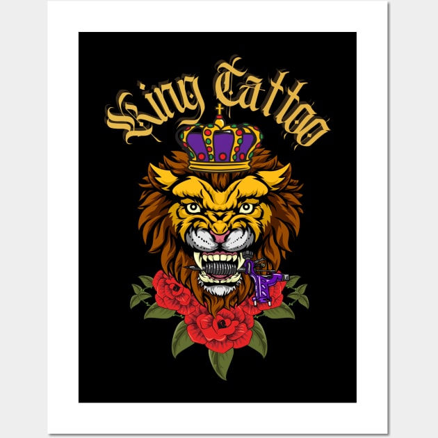 King Tattoo Wall Art by AmarByMe